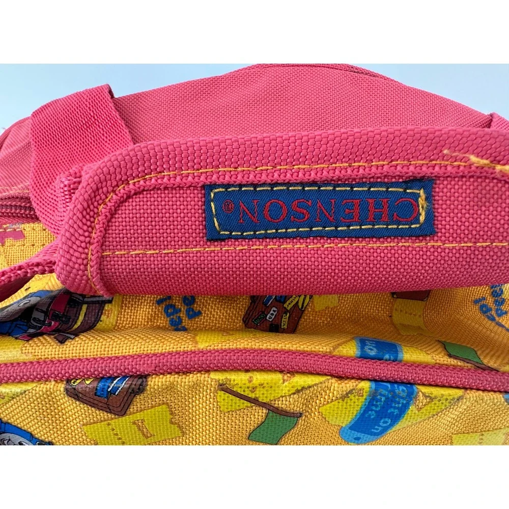 Chenson Thomas & Friends Kids Duffle Bag Blue Red Yellow Train Graphic Canvas